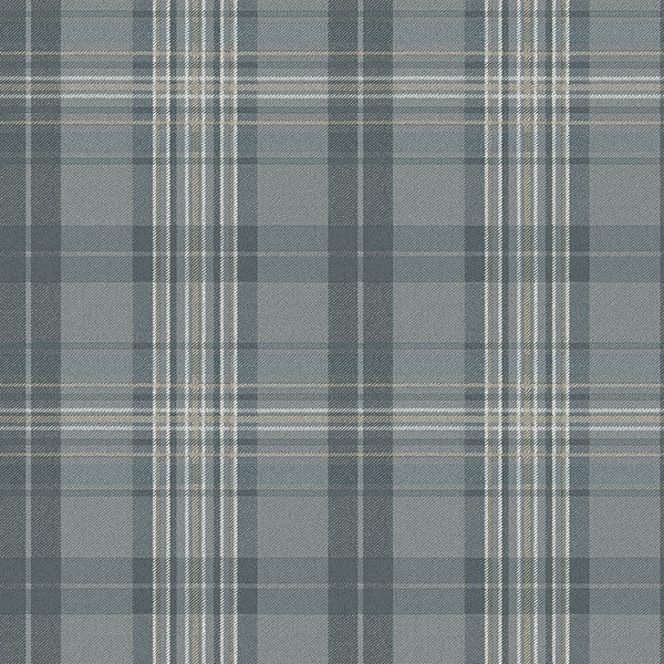 Purchase 3123-330214 Homestead, Austin Slate Plaid by Chesapeake Wallpaper