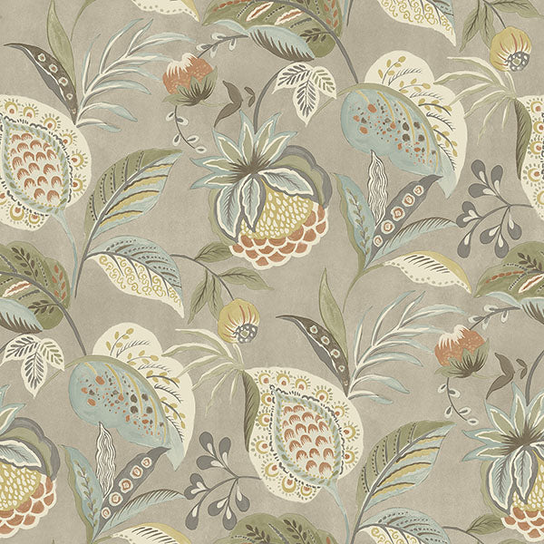 Purchase 3125-72301 Chesapeake Wallpaper, Bohemian Taupe Jacobean - Kinfolk