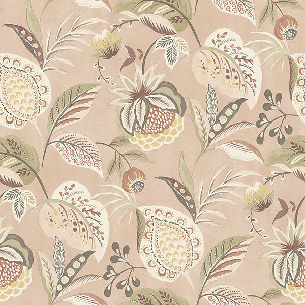 Purchase 3125-72303 Chesapeake Wallpaper, Bohemian Blush Jacobean - Kinfolk
