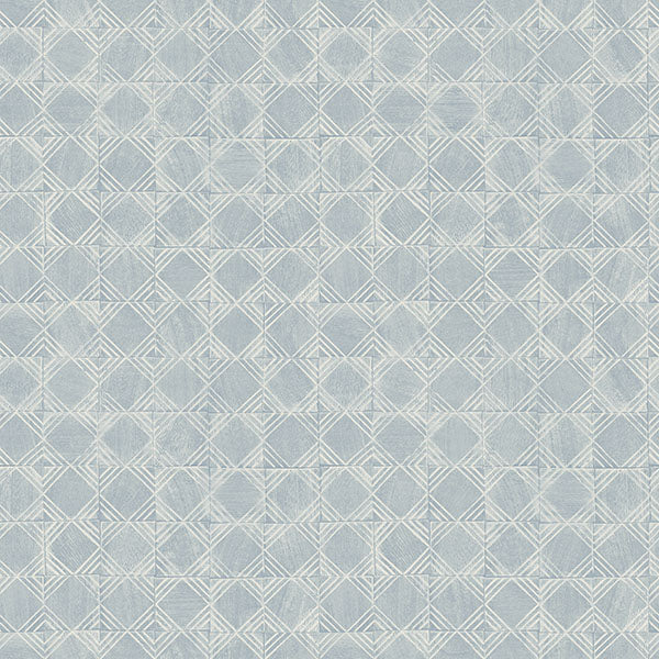 Purchase 3125-72305 Chesapeake Wallpaper, Button Block Blue Geometric - Kinfolk