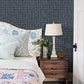 Purchase 3125-72306 Chesapeake Wallpaper, Button Block Navy Geometric - Kinfolk1