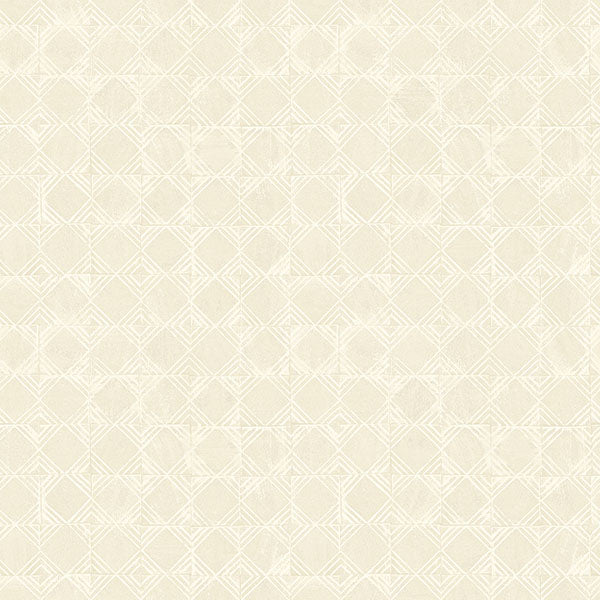 Purchase 3125-72307 Chesapeake Wallpaper, Button Block Taupe Geometric - Kinfolk
