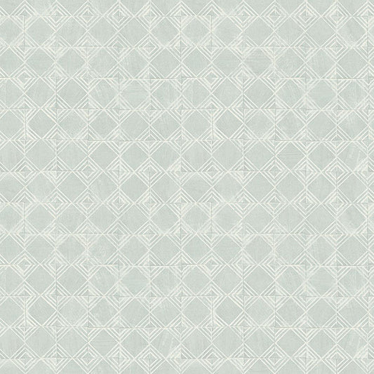 Purchase 3125-72308 Chesapeake Wallpaper, Button Block Aqua Geometric - Kinfolk