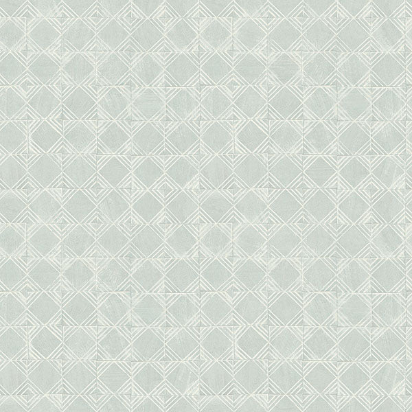 Purchase 3125-72308 Chesapeake Wallpaper, Button Block Aqua Geometric - Kinfolk