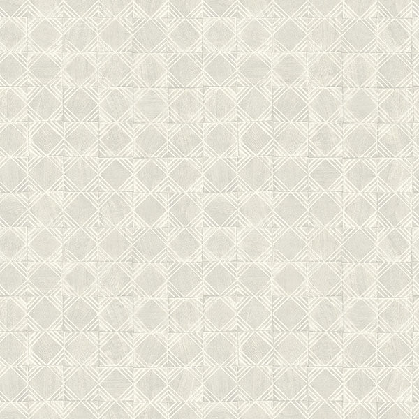 Purchase 3125-72309 Chesapeake Wallpaper, Button Block Light Grey Geometric - Kinfolk