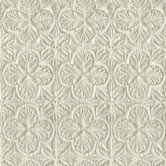 Purchase 3125-72335 Chesapeake Wallpaper, Karachi Aqua Wooden Damask - Kinfolk