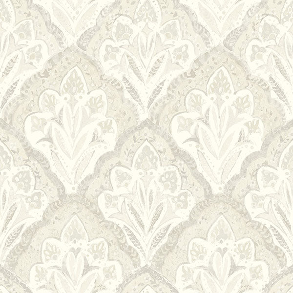 Purchase 3125-72339 Chesapeake Wallpaper, Mimir Dove Quilted Damask - Kinfolk