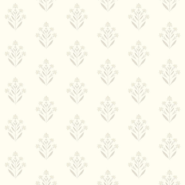 Purchase 3125-72349 Chesapeake Wallpaper, Kova Dove Floral Crest - Kinfolk