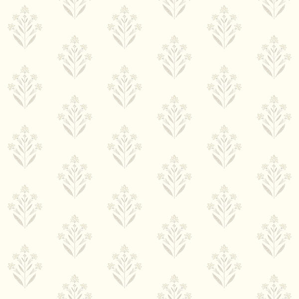 Purchase 3125-72349 Chesapeake Wallpaper, Kova Dove Floral Crest - Kinfolk