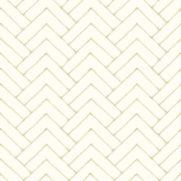 Purchase 3125-72365 Chesapeake Wallpaper, Oswin Light Yellow Tiered Herringbone - Kinfolk