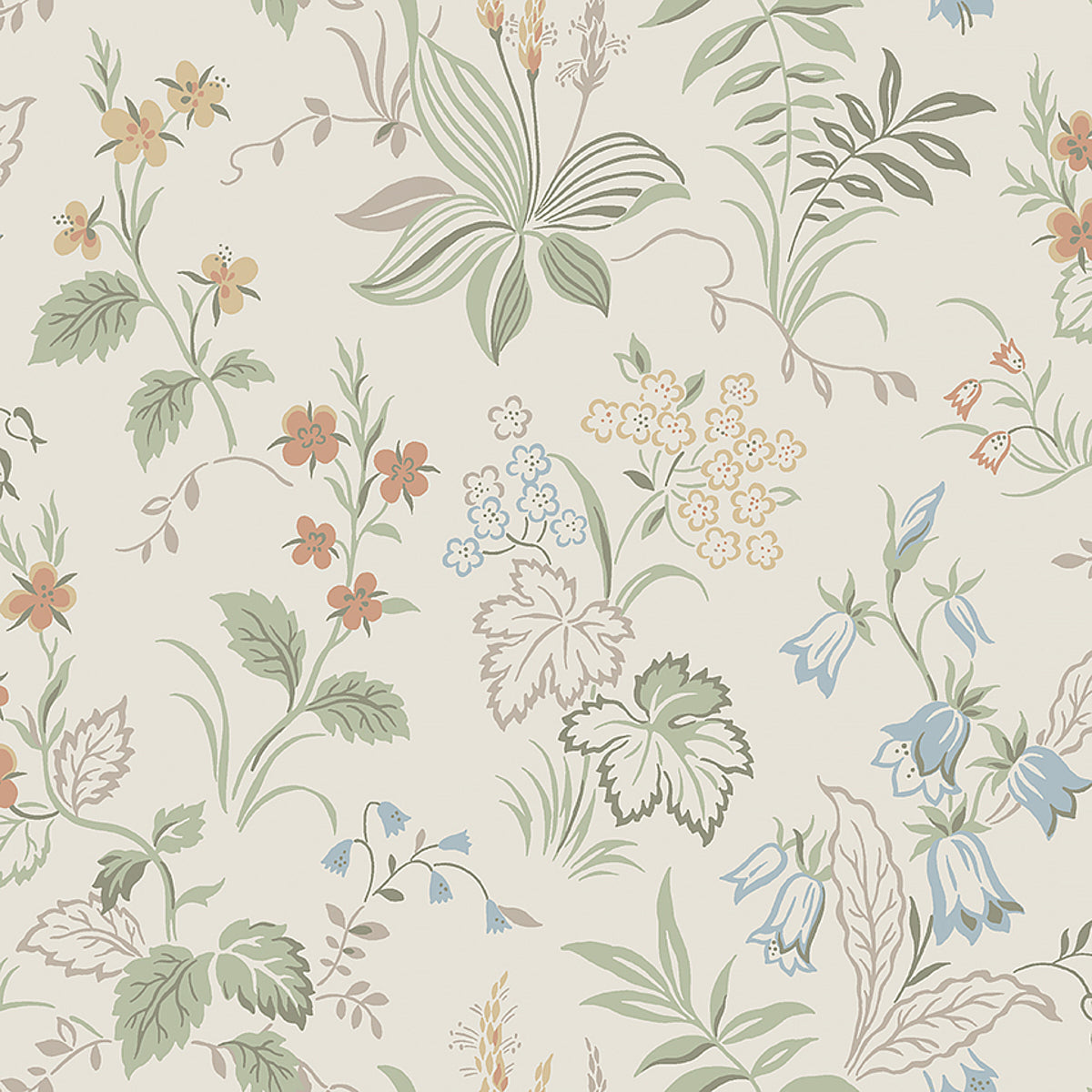 3261 | Folklore, Ivory And Multi - Borastapeter Wallpaper