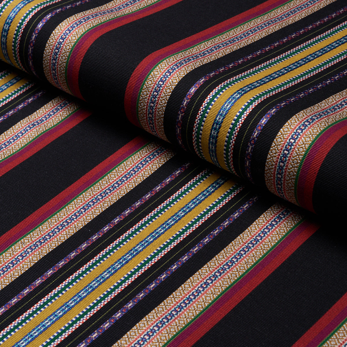 Purchase 3322025 | Wellington Stripe, Black - Schumacher Fabric
