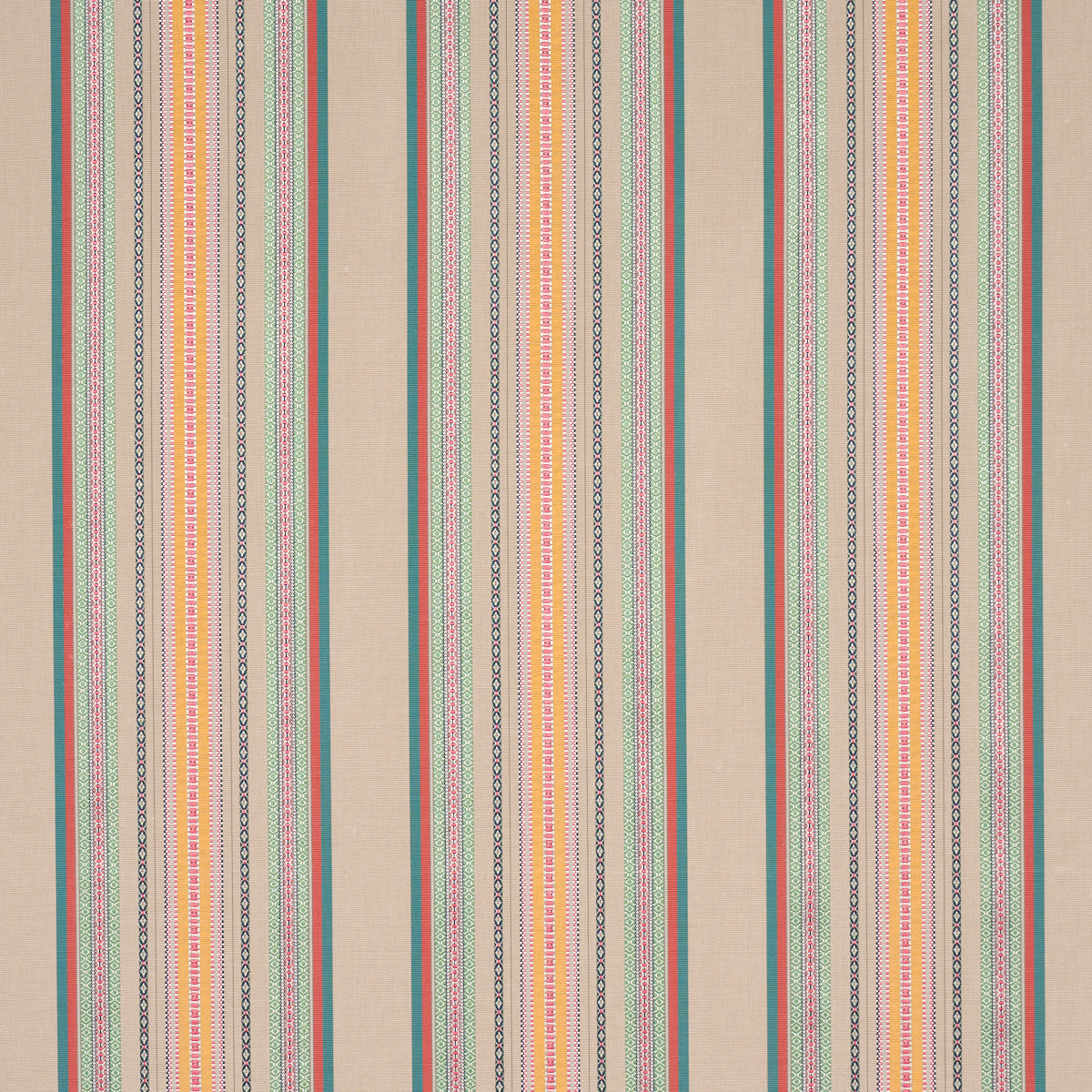 Purchase 3322026 | Wellington Stripe, Natural On Multi - Schumacher Fabric