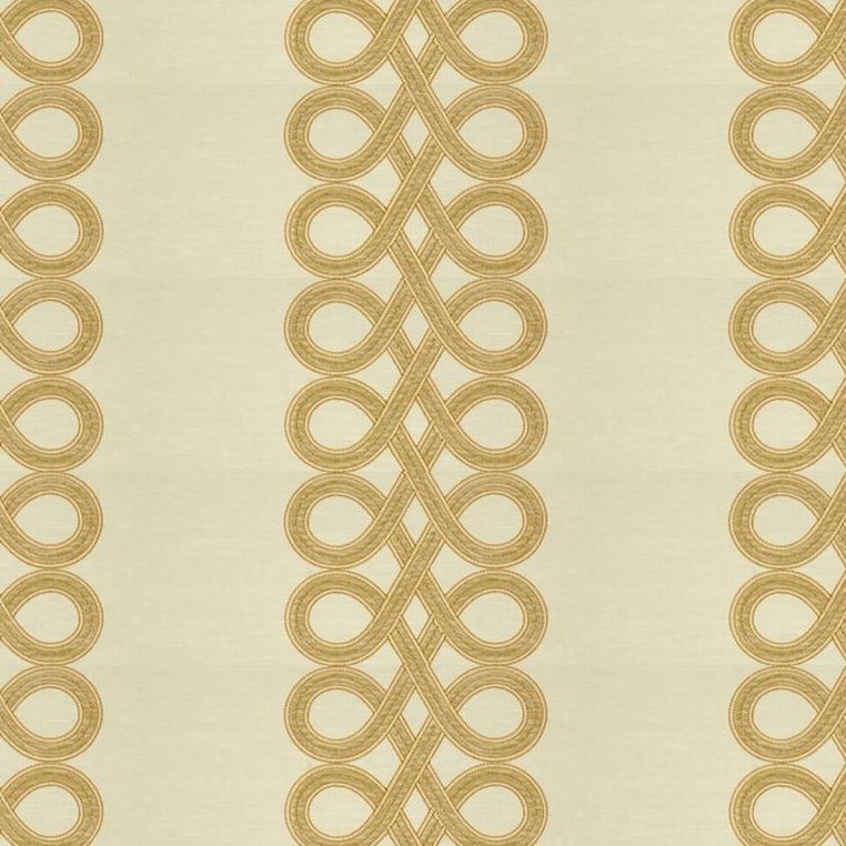 Sample 33543.116.0 The Twist White Gold Ivory Multipurpose Contemporary Fabric by Kravet Couture