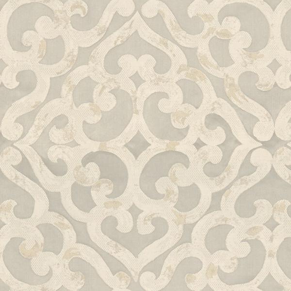 Sample 33799.1116.0 Kurrajong Beige Ivory Upholstery Lattice Scrollwork Fabric by Kravet Design