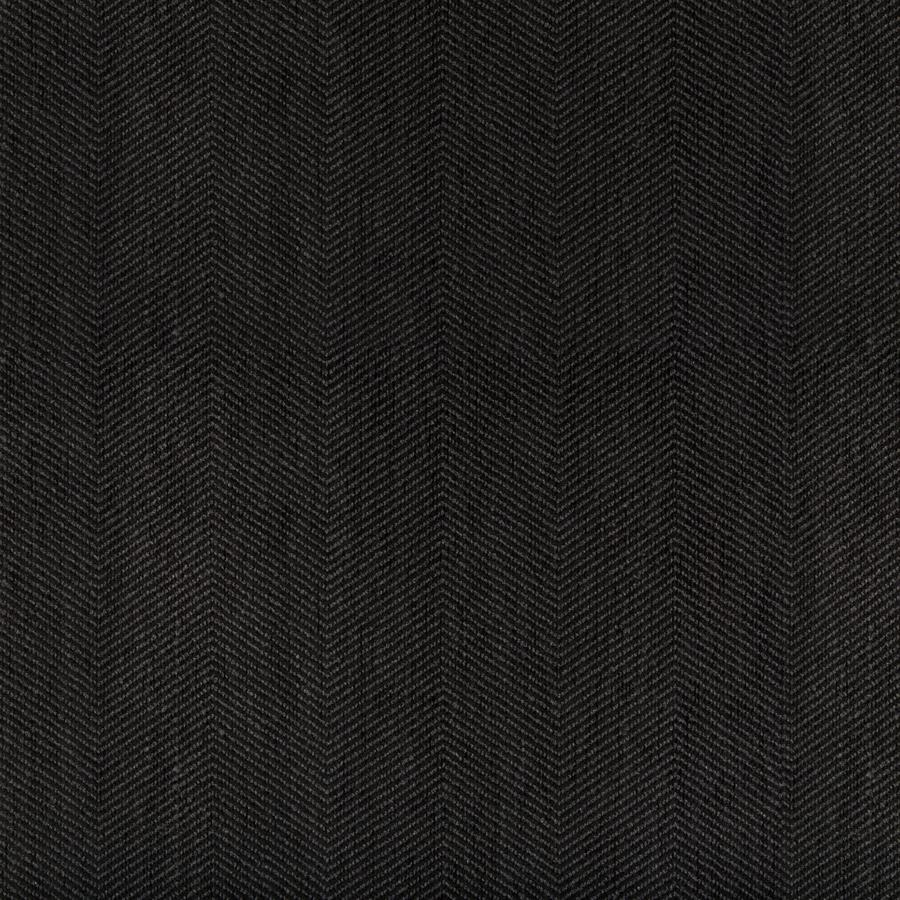 Sample 33832.88.0 Black Upholstery Herringbone Tweed Fabric by Kravet Smart
