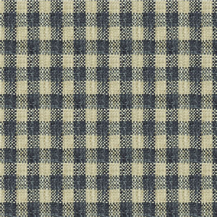 Sample 34078.516.0 Blue Multipurpose Check Houndstooth Fabric by Kravet Basics