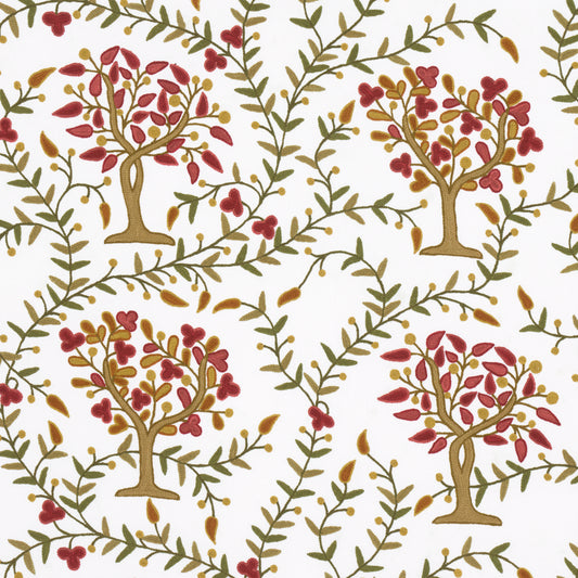 Purchase 3415000 Highgrove Tree Crewel Mulberry by Schumacher Fabric
