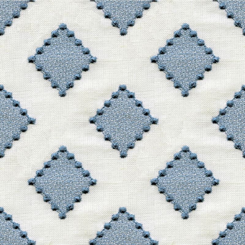 Sample 34267.516.0 Diamondots Indigo Blue Upholstery Diamond Fabric by Kravet Basics