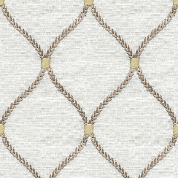 Sample 34485.1611.0 White Multipurpose Geometric Fabric by Kravet Design