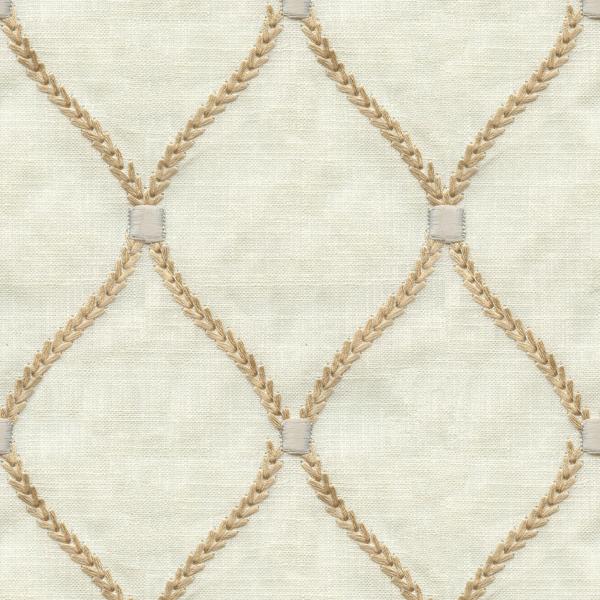 Sample 34485.16.0 Ivory Multipurpose Geometric Fabric by Kravet Design