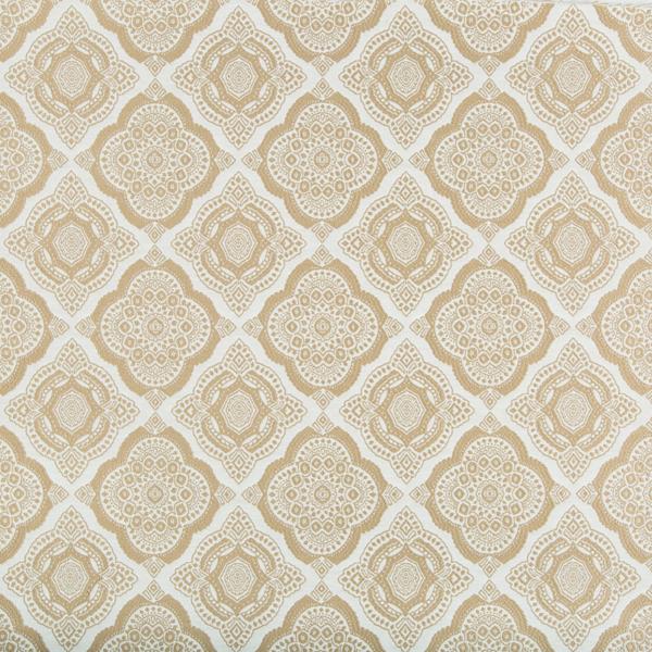 Sample 34704.116.0 Beige Upholstery Medallion Motif Fabric by Kravet Design