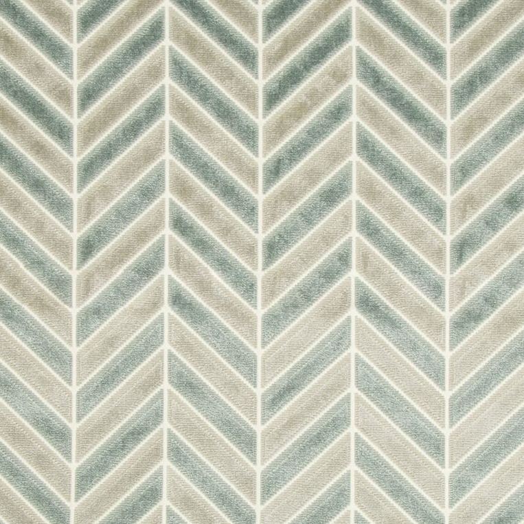 Sample 34779.511.0 Pinnacle Velvet Mineral Blue Upholstery Geometric Fabric by Kravet Couture