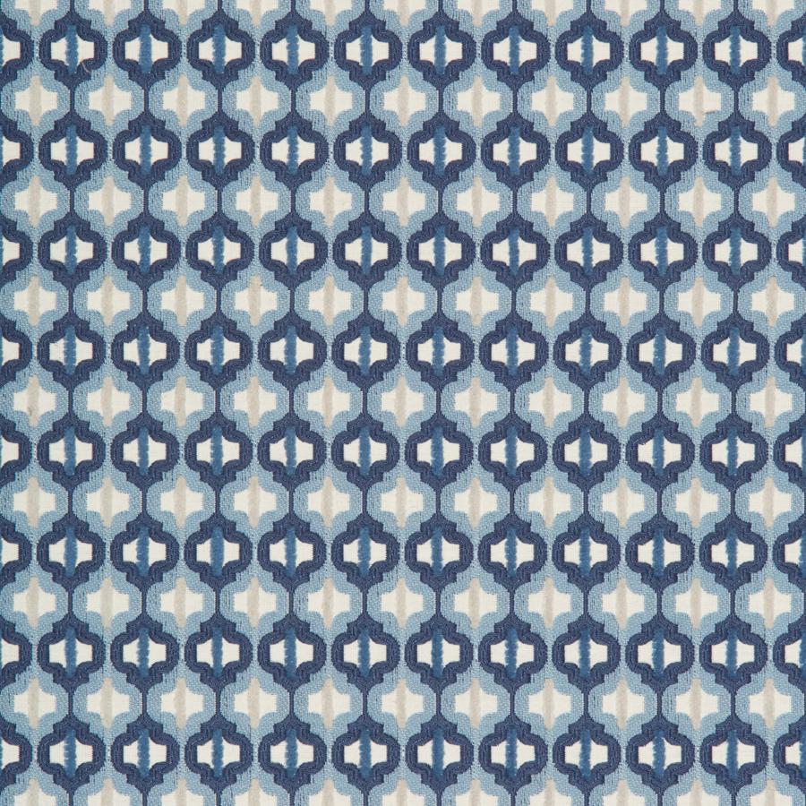 Sample 34794.5.0 Turned Out Tile Marine Blue Upholstery Contemporary Fabric by Kravet Couture