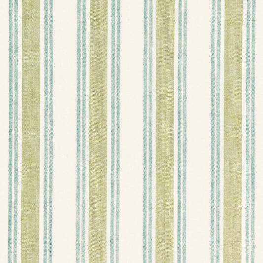 Acquire 3485000 Leah Linen Stripe Sea Grass by Schumacher Fabric