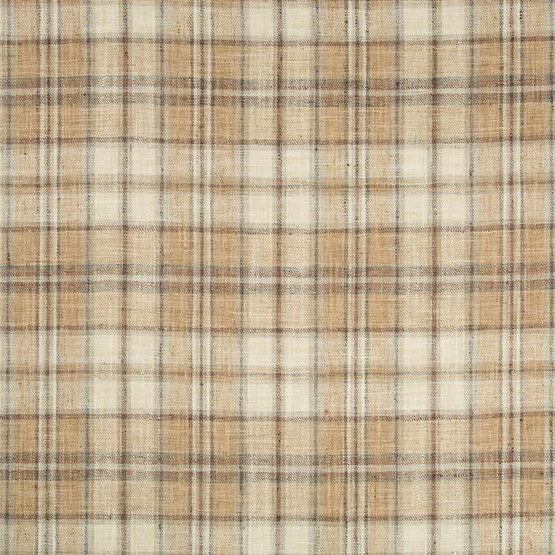 Sample 35194.1611.0 Brown Multipurpose Plaid Fabric by Kravet Basics