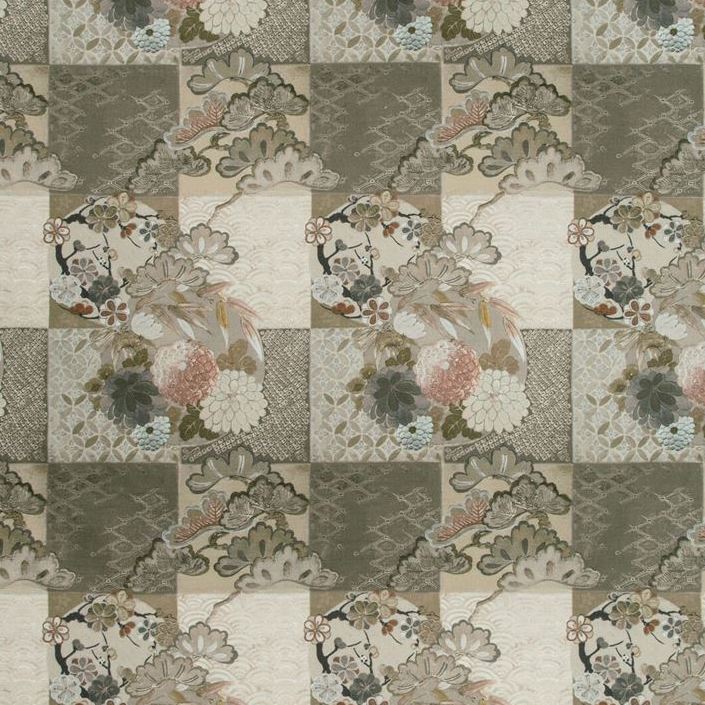 Sample 35439.1711.0 Osode Stone Blush Grey Upholstery Asian Fabric by Kravet Couture
