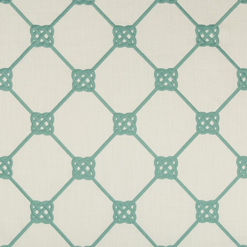 Sample 35540.135.0 Knotbridge White Lattice Kravet Basics Fabric