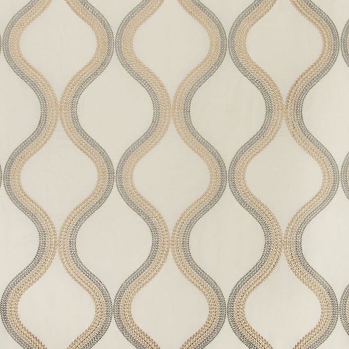 Sample 35553.1611.0 Wandering White Modern/Contemporary Kravet Couture Fabric