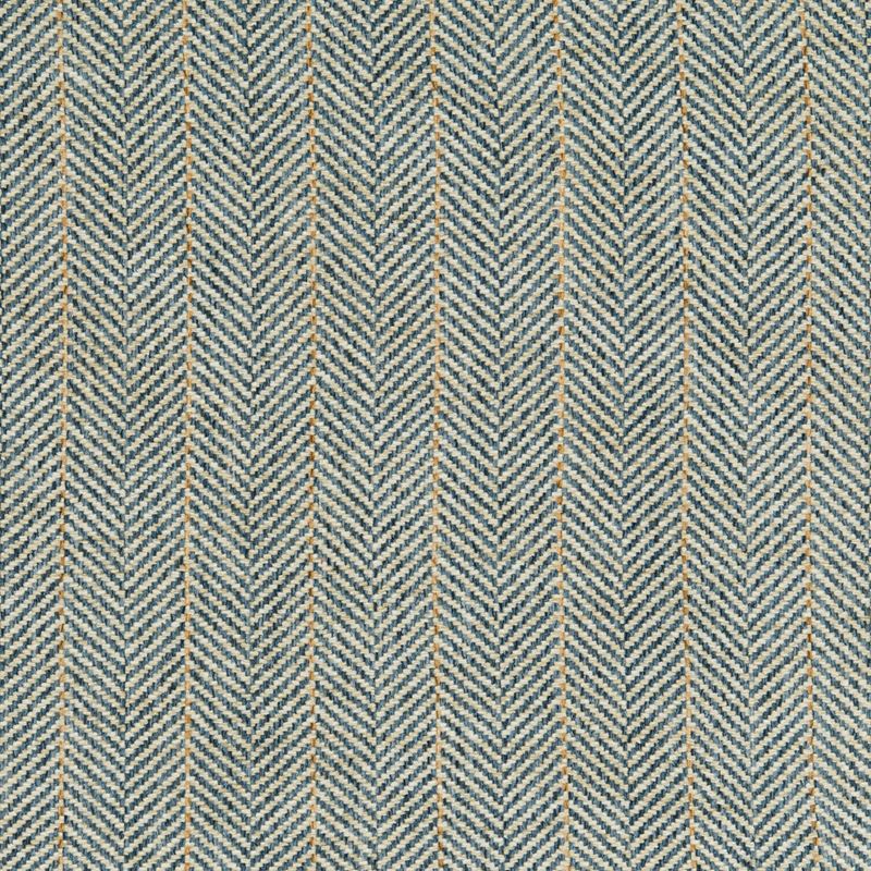Sample 35776.5.0 Blue Herringbone Kravet Basics Fabric