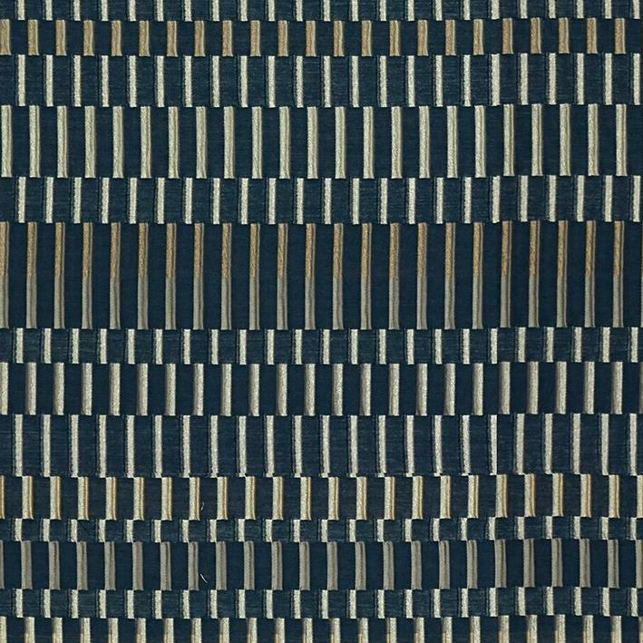 Sample 3672.50.0 Multi Mania Navy Dark Blue Drapery Solid W Pattern Fabric by Kravet Couture