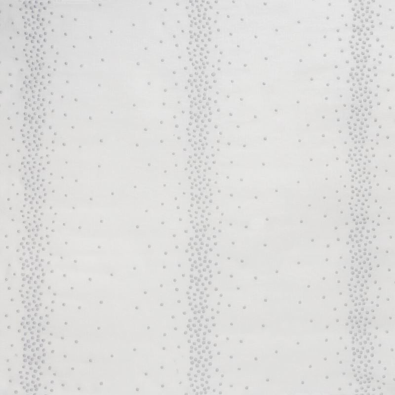 Sample 3950.11.0 Gaffey Silver White Drapery Dots Fabric by Kravet Basics