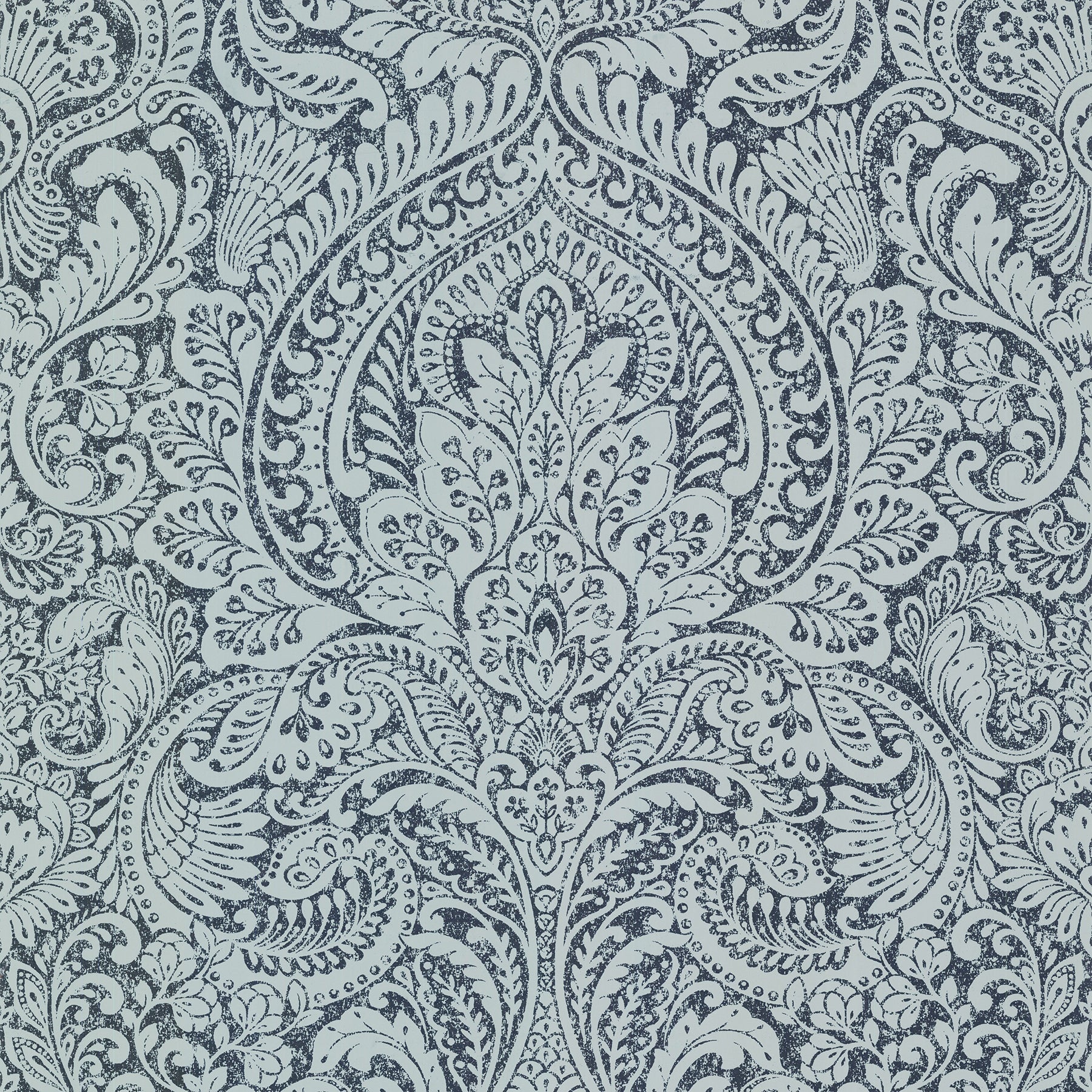 Purchase 4019-86442 Lustre, Artemis Sapphire Floral Damask by A-Street Prints Wallpaper