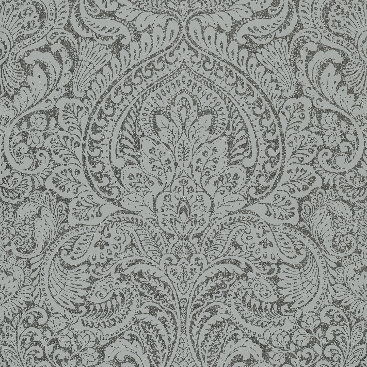 Purchase 4019-86446 Lustre, Artemis Pewter Floral Damask by A-Street Prints Wallpaper