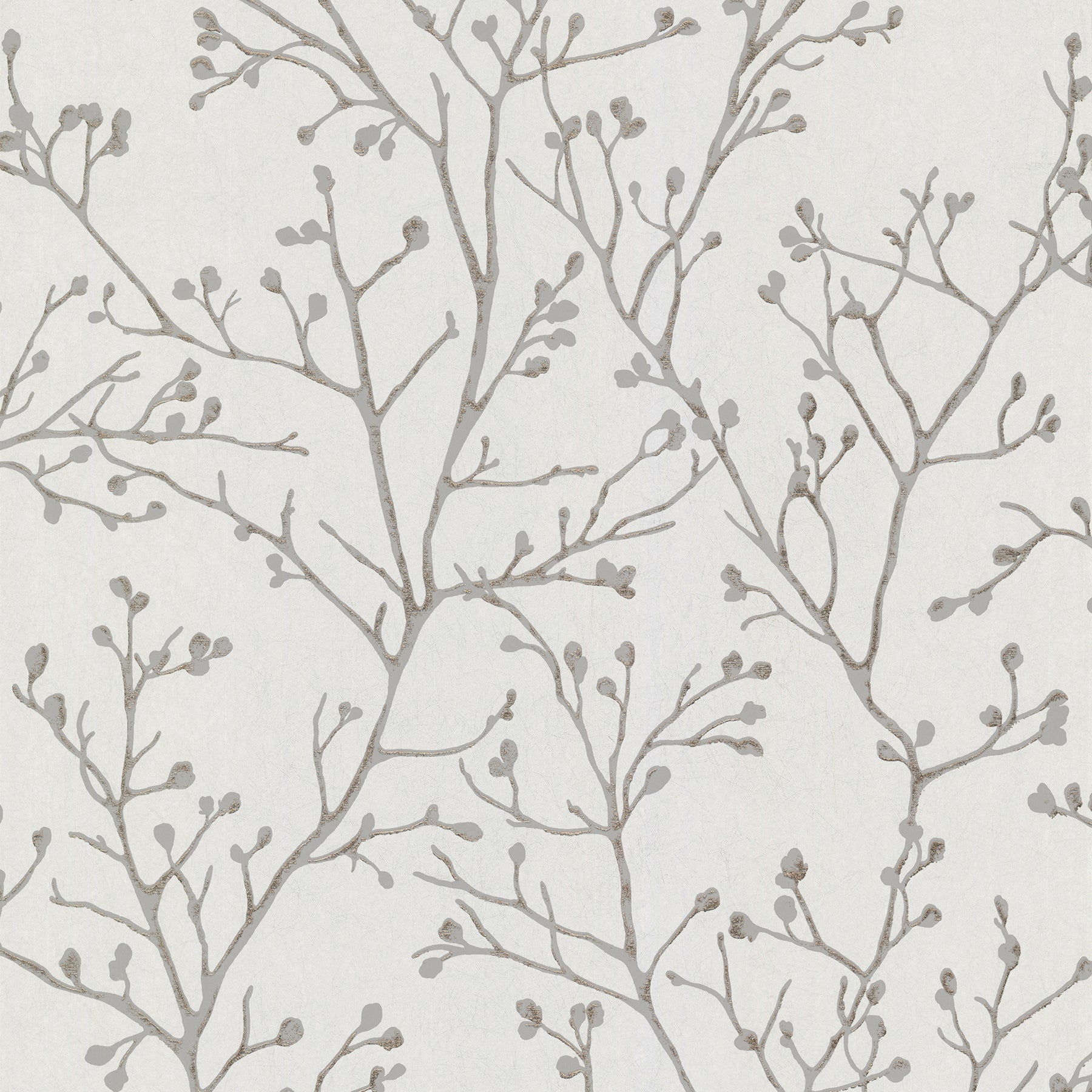 Purchase 4019-86453 Lustre, Koura Silver Budding Branches by A-Street Prints Wallpaper