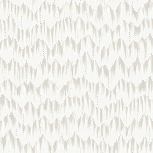 Purchase 4034-26778 A-Street Wallpaper, Holmby Bone Brushstroke Zigzag - Scott Living III