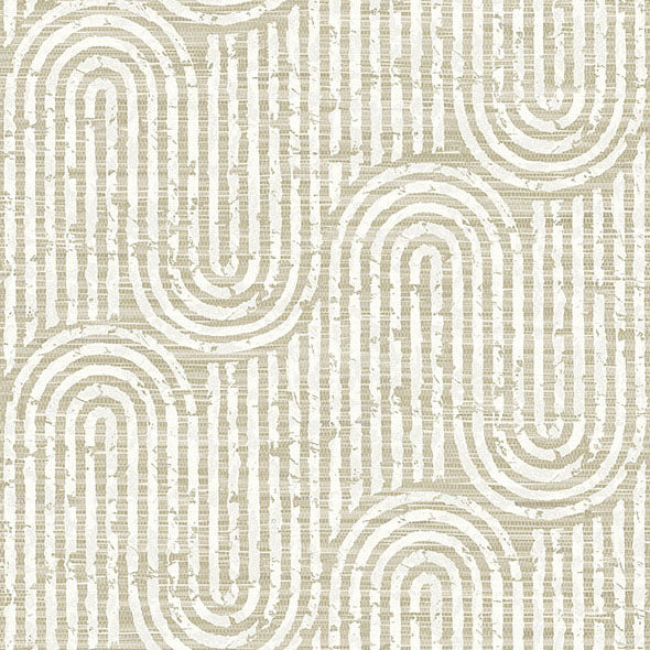 Purchase 4034-26786 A-Street Wallpaper, Trippet Light Brown Zen Waves - Scott Living III