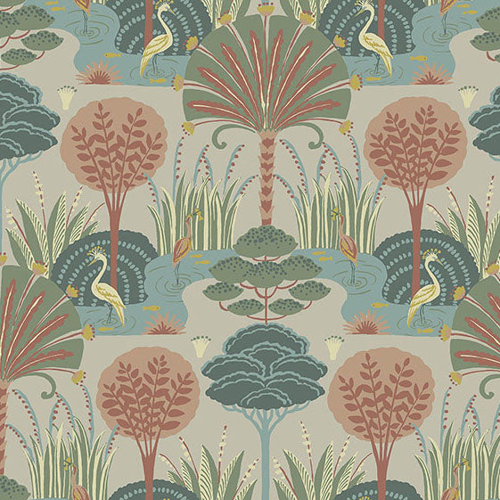 Purchase 4034-72121 A-Street Wallpaper, Mandeville Pastel Tropical Paradise - Scott Living III