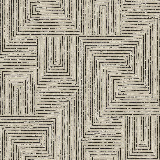 Purchase 4034-72140 A-Street Wallpaper, Mortenson Taupe Geometric - Scott Living III