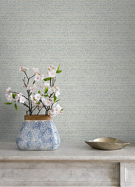 Purchase 4071-70056 Advantage Wallpaper, Balantine Light Blue Weave - Blue Heron1