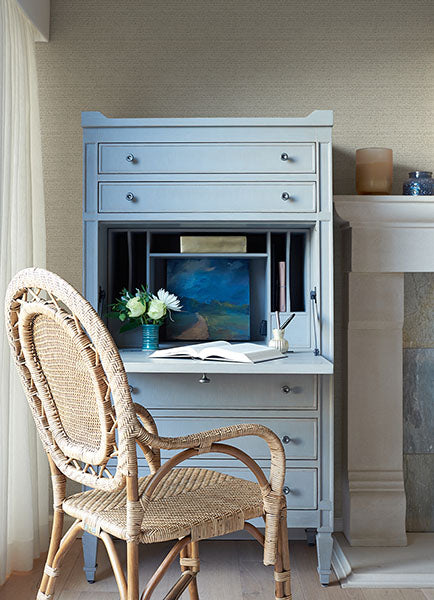 Purchase 4071-70060 Advantage Wallpaper, Balantine Neutral Weave - Blue Heron12