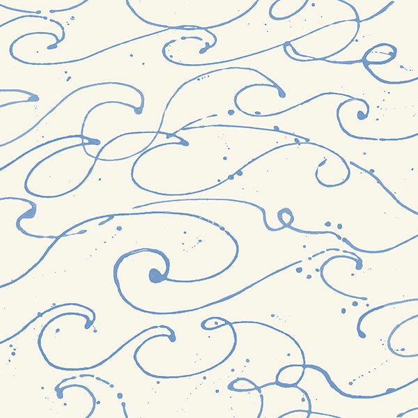 Purchase 4071-71005 Advantage Wallpaper, Kuroshio Light Blue Ocean Wave - Blue Heron