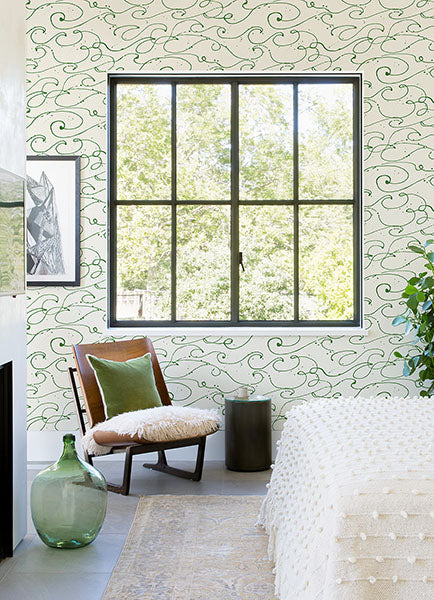 Purchase 4071-71006 Advantage Wallpaper, Kuroshio Green Ocean Wave - Blue Heron12