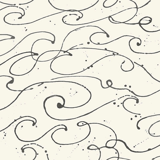 Purchase 4071-71008 Advantage Wallpaper, Kuroshio Charcoal Ocean Wave - Blue Heron
