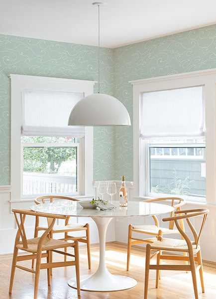 Purchase 4071-71009 Advantage Wallpaper, Kuroshio Aqua Ocean Wave - Blue Heron1