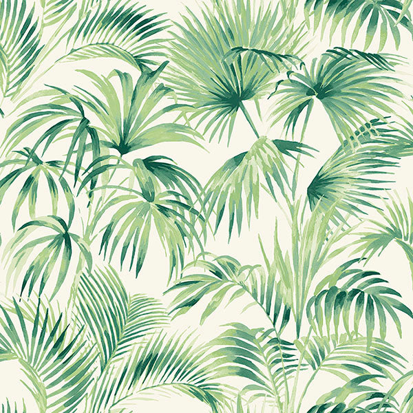 Purchase 4071-71014 Advantage Wallpaper, Manaus Green Palm Frond - Blue Heron